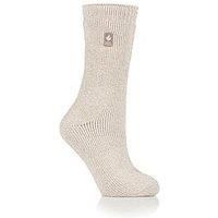 SOCKSHOP Heat Holders Ladies 1 Pair 2.3 TOG Plain Thermal Socks Oat 4-8
