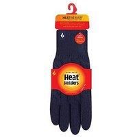 Ladies 1 Pair SOCKSHOP Heat Holders Willow Cable Gloves Navy S/M