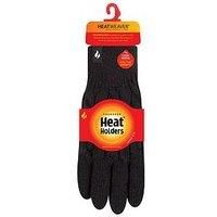 Ladies 1 Pair SOCKSHOP Heat Holders Willow Cable Gloves Black M/L