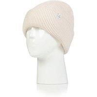 HEAT HOLDERS SOCKSHOP Ladies Vermont Fine Rib Turnover Cuff Hat Pack of 1 Cream One Size