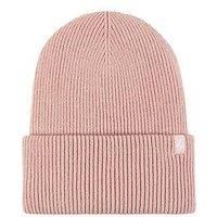 HEAT HOLDERS SOCKSHOP Ladies Vermont Fine Rib Turnover Cuff Hat Pack of 1 Dusky Pink One Size