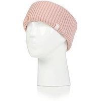 Women's 1 Pack SOCKSHOP Heat Holders Padova Ribbed Headband Dusky Pink One Size