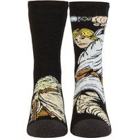 Mens 1 Pair SOCKSHOP Heat Holders Disney Star Wars 1.6 TOG Lite Luke & Yoda Thermal Socks Black 6-11