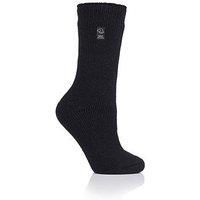 HEAT HOLDERS SOCKSHOP Ladies Outdoor 2.3 TOG Plain Dog Walking Socks Pack of 1 Black 4-8