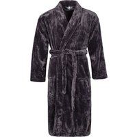 Mens 1 Pack Heat Holders Fleece Dressing Gown Antique Silver M