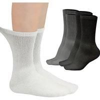 Non-Binding Diabetic Socks - 4 Pack Options, 3 Colours - Grey