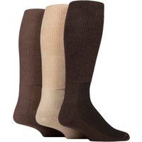 Mens and Ladies 3 Pair Iomi Footnurse Cushion Foot Bamboo Diabetic Knee High Socks Coffee Bean 6-8.5 Unisex