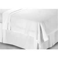 Belledorm 200 Thread Count Flat Sheet White Double