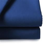 200 Thread Count Fitted Sheet 28cm in Polycotton Single Bed Size in Navy Blue
