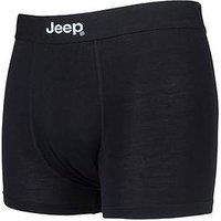 Mens 2 Pack Jeep Plain Fitted Bamboo Trunks Black / White Meduim