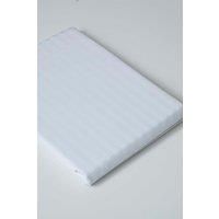 Belledorm Hotel Suite Satin Stripe 540 Thread Count 100% Cotton Flat Sheet, White, Double
