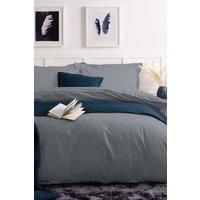 Belledorm Easy Care 200 Thread Count Cotton Polyester Percale Duvet Cover in Dark Grey | Size: King