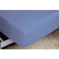 Easy Care Fitted Sheet Double Sky Blue