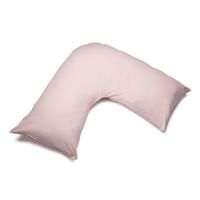Belledorm Pink V shaped pillow case cover with poppers - 200 thread count percale - pregnancy maternity orthopaedic support nursing (Blush)