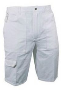 ProDec Painters Work Shorts Decorator Cargo Bleached Cotton Drill Pockets(PC205)