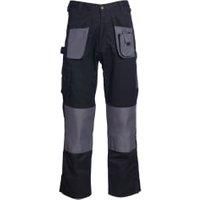 Blackrock Men/'s Workman Trouser, Black and Grey, 32" Regular Leg