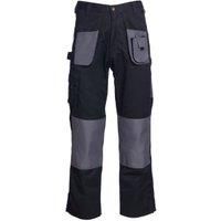 Blackrock Men/'s Workman Trouser, Black and Grey, 36" Regular Leg