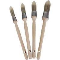 ProDec 4 Peice Pointed Sash Brush Set Synthetic Filaments Fine Finish