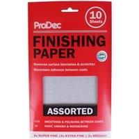 ProDec  PFPS10A Half Size Assorted Finishing Paper - 230 x 140mm - Pack of 10