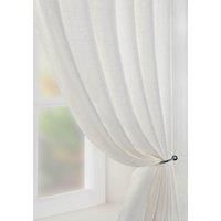 Boucle Ready Made Single Voile Curtain Cream