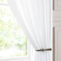 Mist Double Width Ready Made Single Voile Curtain White
