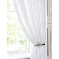 Chatsworth Double Width Ready Made Single Voile Curtain White