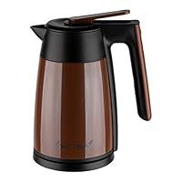 Vektra VEK-1703BR Vacuum Insulated Environmentally Eco Friendly Easy Pour Cordless Kettle, 1.7 Litre, Brown