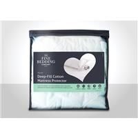 Fine Bedding Company Deep Fill Cotton Mattress Protector, Super King