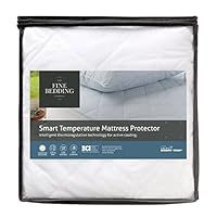 The Fine Bedding Company - Smart Temperature Mattress Protector - Single - Activated Cooling Technology - Mattress Topper - Machine Washable