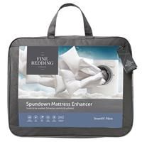 The Fine Bedding Company - Spundown Mattress Enhancer - Super King - Peachskin Soft Mattress Topper - Machine Washable - Hypoallergenic