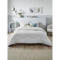 Night Lark White Linen 10.5 Tog Coverless Quilt And Pillowcase Set