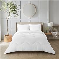 Night Lark - Coverless Duvet Set with Matching Pillowcase - 10.5 Tog - Single - Seersucker Collection - Polar White - Luxury Bedding - Hypoallergenic - Machine Washable