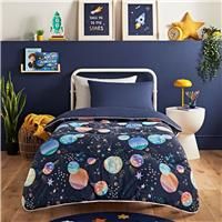 Night Lark - Junior Children/'s Coverless Duvet & Pillowcase Bedding Set - Luxury Bedding - Machine Washable - Hypoallergenic (Space Adventure, 4.5 Tog - Double)