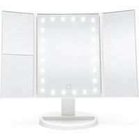 Rio 24 LED Folding Mirror - White