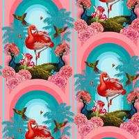 Laurence Llewelyn-Bowen Wallpaper Flamingo-go LLB6045