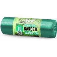 10 HEAVY DUTY GARDEN SACKS MADE FROM 100% RECYCLED MATERIAL 100L 990X1472MM