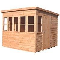 8' x 8' Shire Sun Pent Wooden Garden Potting Shed (2.58m x2.55m)
