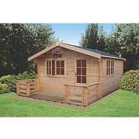 Shire Kinver Toughened Glass Apex Tongue & Groove Wooden Cabin