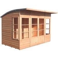 Shire Orchid curved roof 10x6 Curved Shiplap Wooden Summer house