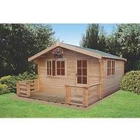 Shire Kinver 12' x 12' (Nominal) Apex Timber Log Cabin (13664)