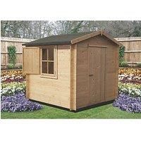 Shire Camelot 1 7' x 7' (Nominal) Apex Timber Log Cabin (52549)