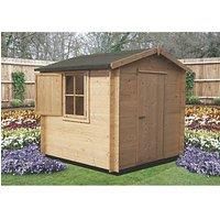 Shire Camelot 2 8' x 8' (Nominal) Apex Timber Log Cabin (21021)