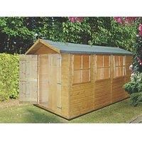 Shire Jersey 6' 6" x 13' (Nominal) Apex Shiplap T&G Timber Shed (68450)