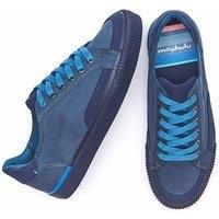 Moshulu Men's 'Daub' Canvas Trainers in Blue | Size: 8