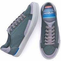 Moshulu Men's 'Daub' Canvas Trainers in Green | Size: 7