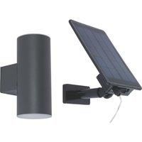 Zink ELDON LED Solar Outdoor Up and Down Wall Light Black