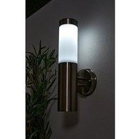 Zink CRESWELL LED Solar Wall Light Stainless Steel