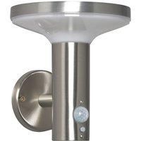 Zink CLAIRE LED Solar Wall Light with PIR Sensor Stainless Steel