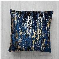 Bhs Velvet Cushion With Abstract Foil Print