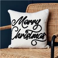 BHS Christmas Cushion - White - 42x42cm